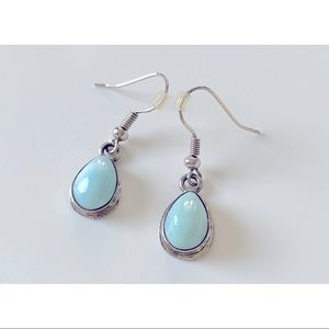 Turquoise Teardrop Hanging Earrings